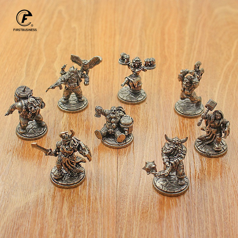 Board Game Vintage - خمر الأبيض النحاس مصغرة قزم المحارب