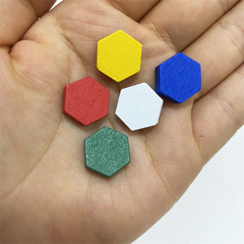 Board Game Impostor - 50 قطع خشبية سداسية بريزم لعبة