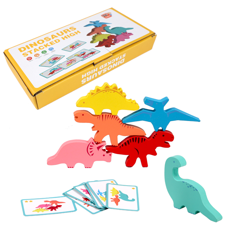 Board Game With Questions - كتل التوازن الخشبية لعب للأطفال الحيوان