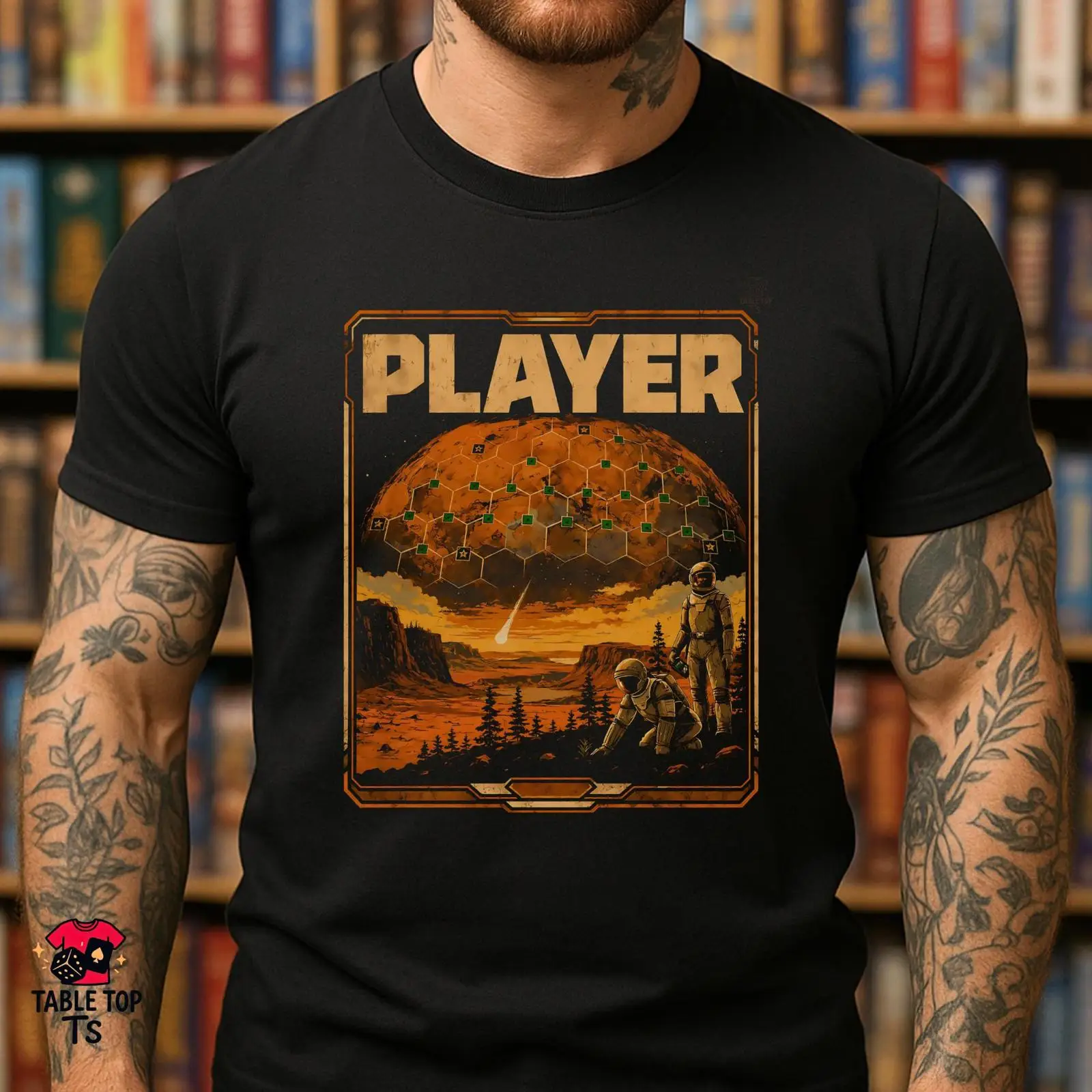 Board Game Vintage - تي شيرت للاعب مستوحى من تيرا