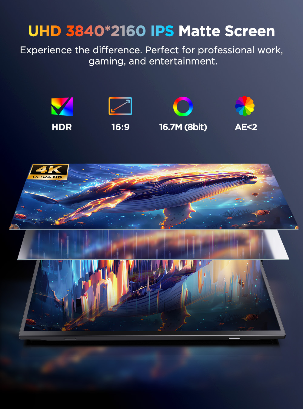 شاشة محمولة UPERFECT 4K تعمل ب - مراجعة Board Game Journal وسعره