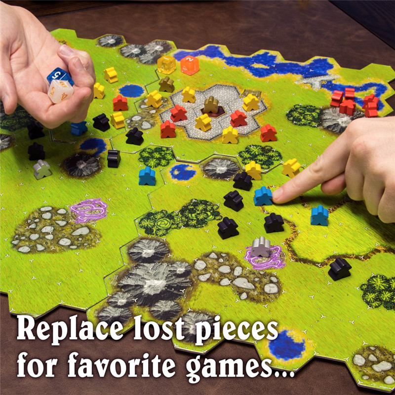 14 قطعة خشبية الإنسان meebbs ا - مراجعة Board Game Catan وسعره